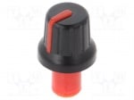 Копче GMN-4P-RD Копче; с индикатор; ABS; Диам.на оста:6mm; O16x14,4mm; черен